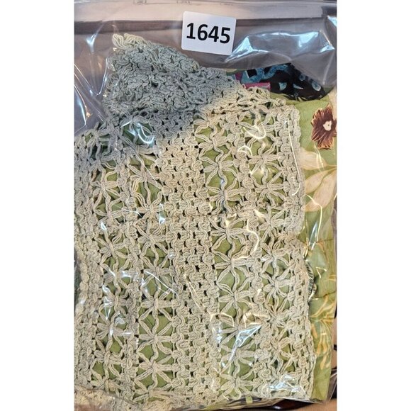 Pallas Athena and Aeolus Maxi Skirt Boho Womens Sz S 6 Stretch Knit Floral Green - Picture 6 of 6